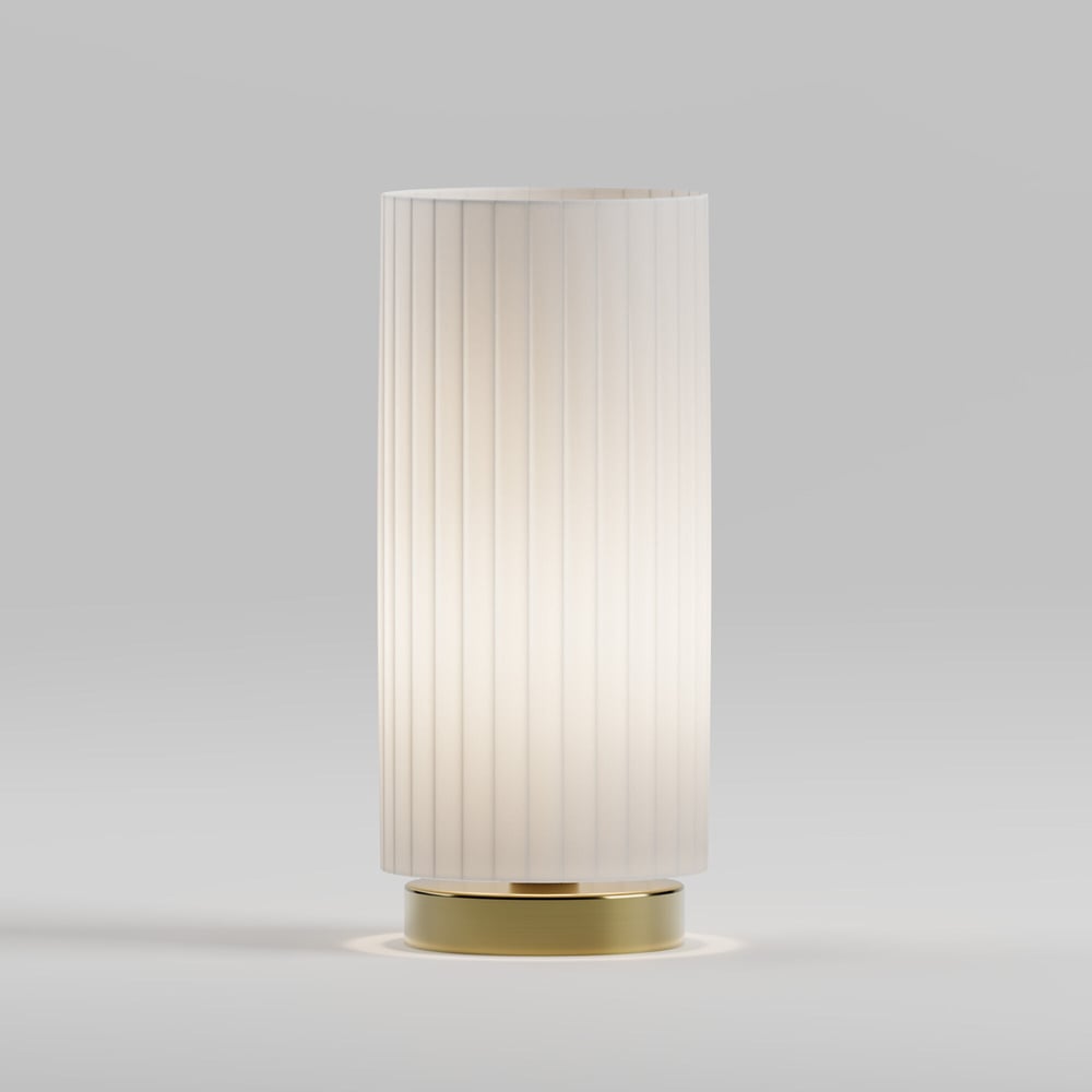 Изображение товара Настольный светильник Eurosvet Kreis с плафоном из ткани 101101 латунь a071897