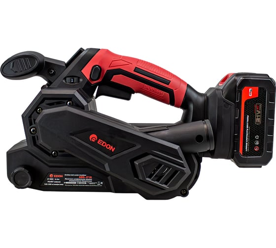 Изображение товара Машина ленточная шлифовальная аккумул. бесщет Edon ABS-21A (21В; Li-Ion; 4.0Ач; 76х457мм) 40840