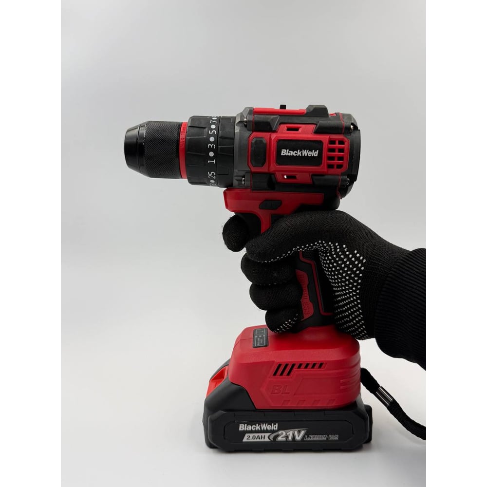 Изображение товара Аккумуляторная дрель-шуруповерт BlackWeld JZ02-10-2RB 21V 2.0Ah профессиональный