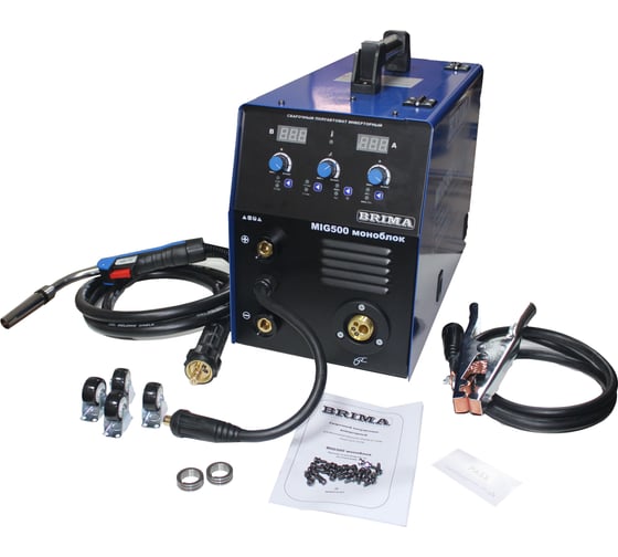 Изображение товара Сварочный полуавтомат инверторный Brima MIG 500 380В моноблок ЦБ-00000042