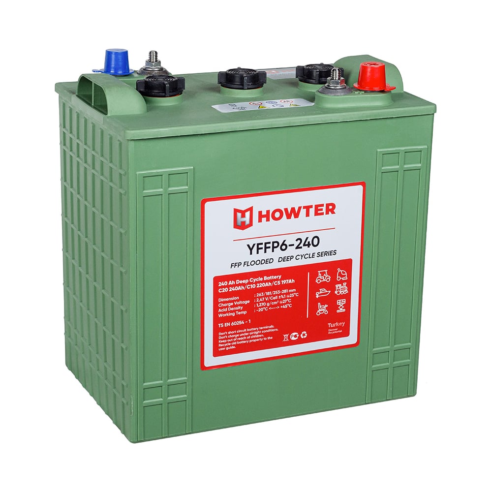 Изображение товара Тяговый аккумулятор Howter FFP 06 240 6V 240Ah для техники