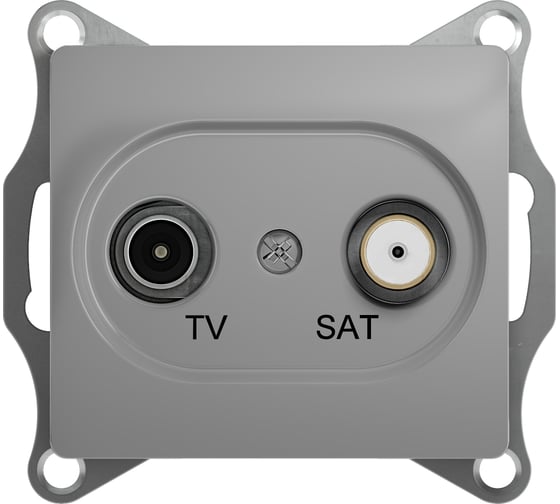 Изображение товара Одиночная розетка Systeme Electric Glossa Алюминий TV-SAT 1DB SE GSL000397