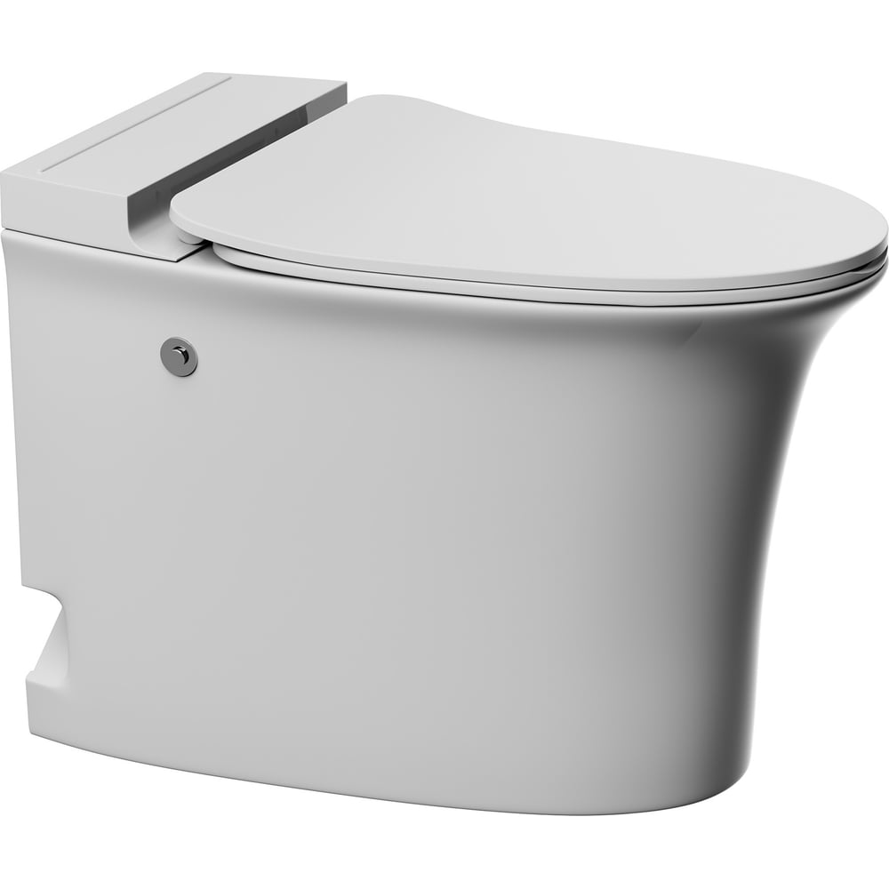 Изображение товара Современный напольный унитаз ABBER Bequem с импульсным смывом, белый