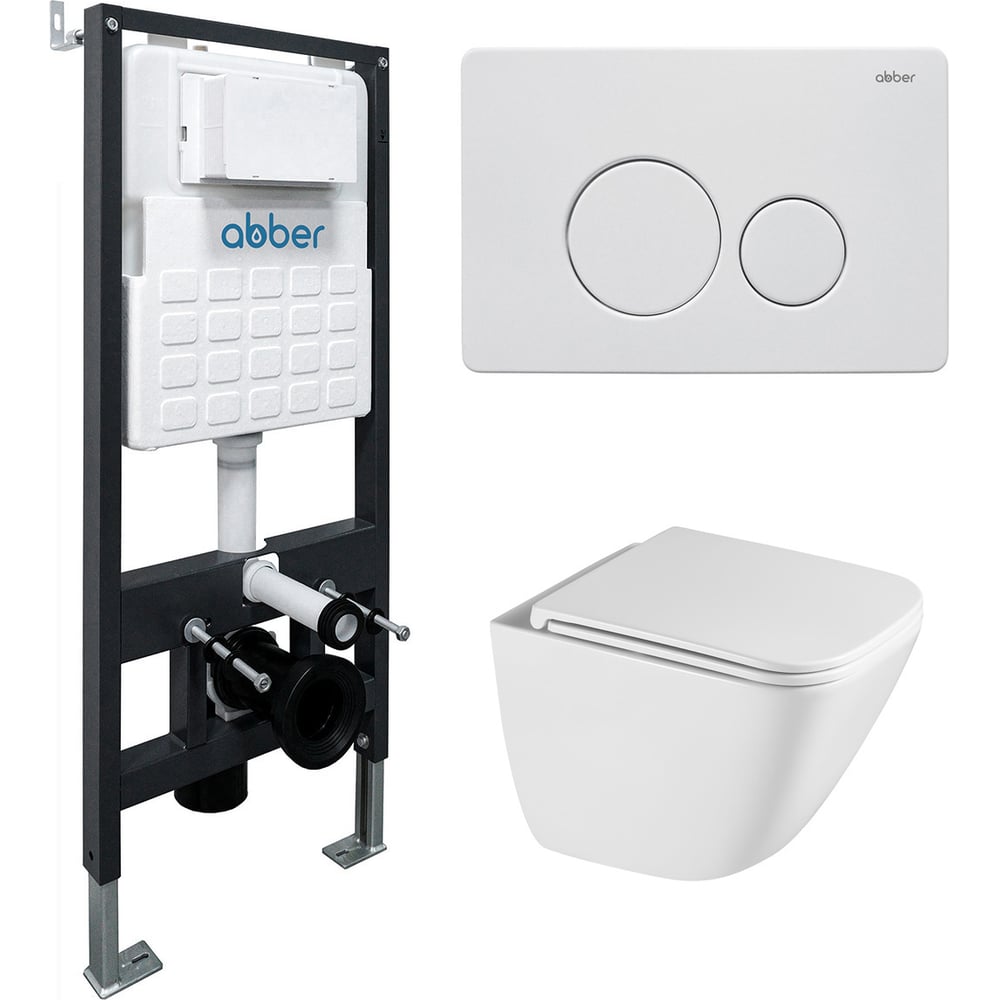 Изображение товара Подвесной унитаз Rechteck AC1220TC с сиденьем и инсталляцией