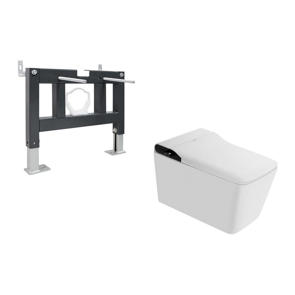 Изображение товара Подвесной электронный унитаз-биде ABBER Rechteck AC1215S с инсталляцией