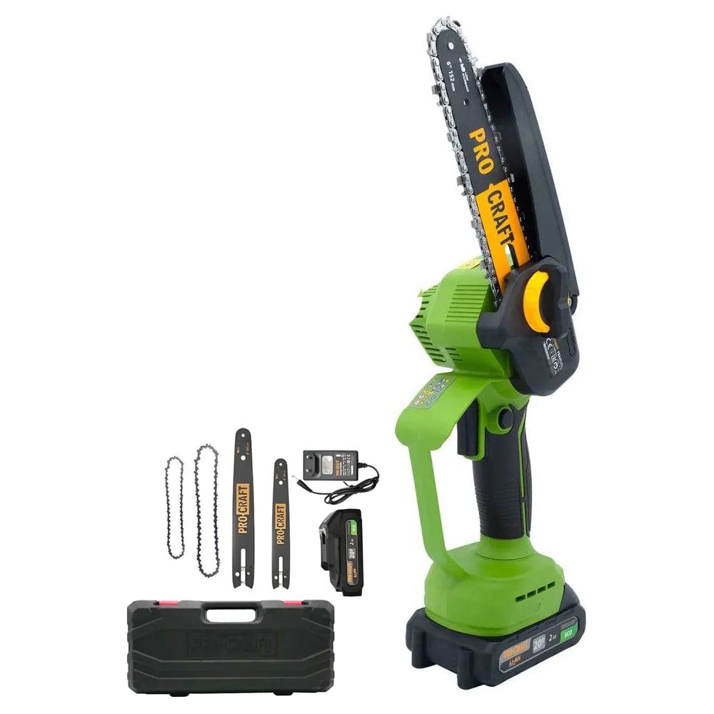 Изображение товара Аккумуляторная цепная пила PROCRAFT PKA45 20В с кейсом и двумя аккумуляторами