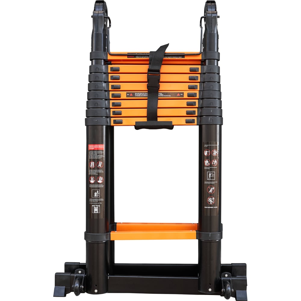 Изображение товара Лестница-стремянка телескопическая ISMA алюм. бытовая 3.6+3.6м (9+9 ступ.) ISMA-UP360-M(62708)