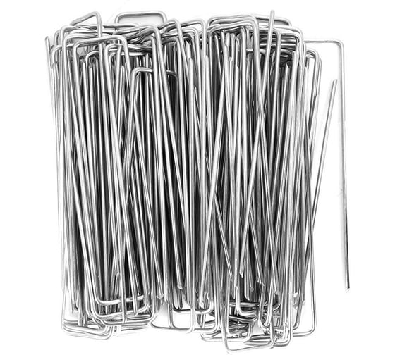 Изображение товара Садовые скобы для укрывного материала ГеоПластБорд П-образные 100 штук металл CK30.150.100