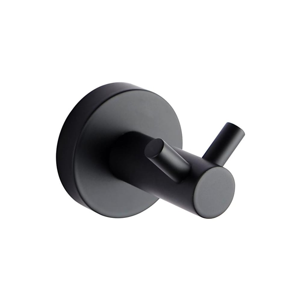 Изображение товара Крючок FRAP F30205-2 двойной из нержавеющей стали черный, монтаж саморез