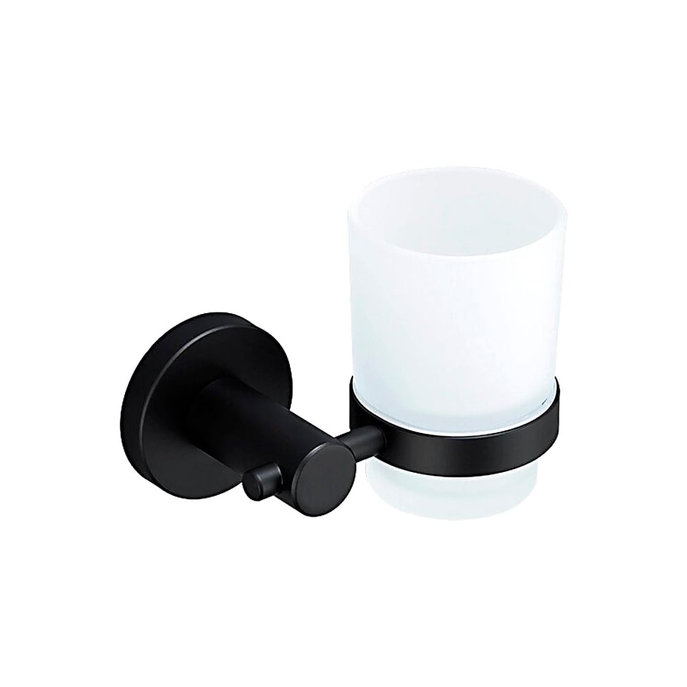 Изображение товара Стакан FRAP F30206 из нержавеющей стали с настенным креплением  черный