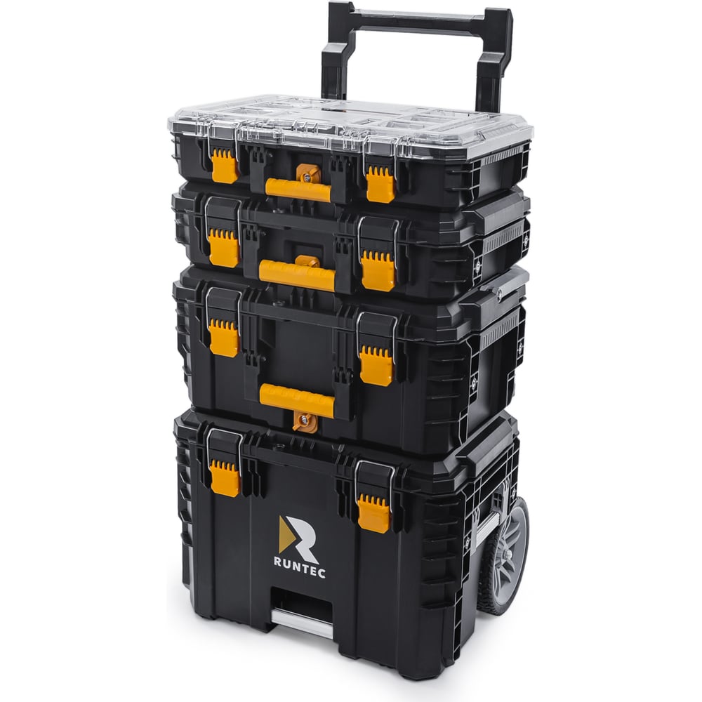 Изображение товара Профессиональная система хранения RUNTEC Connect 4 RTC04 на колесах, ударопрочная