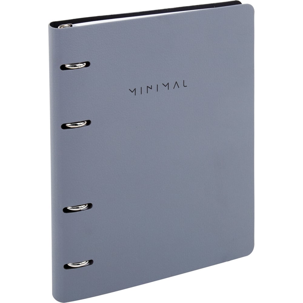 Изображение товара Бизнес-тетрадь BRAUBERG VISTA Minimal А5 120 листов серый под кожу на кольцах