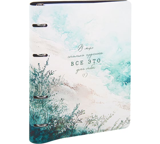 Изображение товара Бизнес-тетрадь на кольцах BRAUBERG VISTA А5, 175х215мм, 120л, под кожу, Акварель, 405217