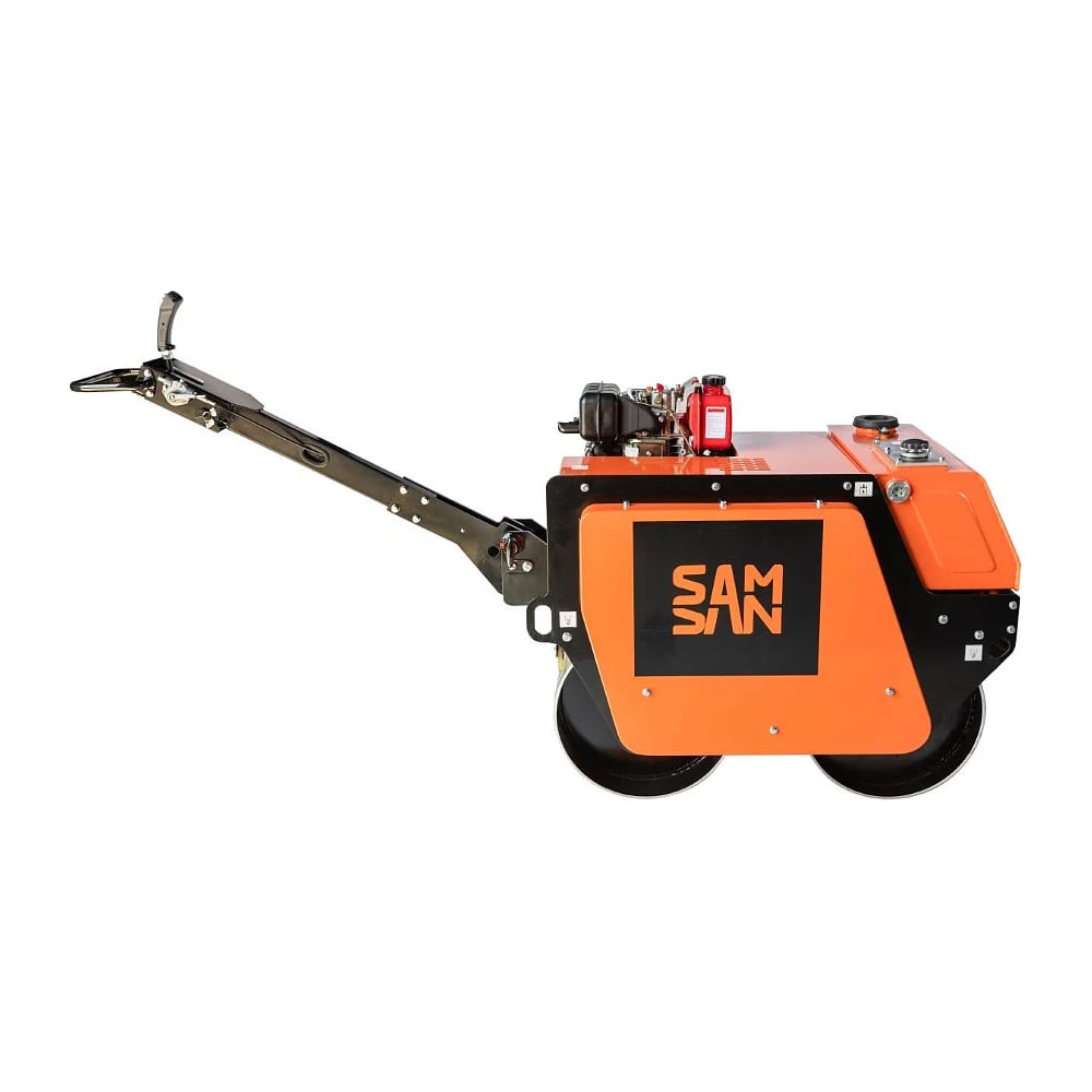 Изображение товара Профессиональный виброкаток Samsan DDR 500 бензиновый двухвальцовый с ручным и электрическим старте