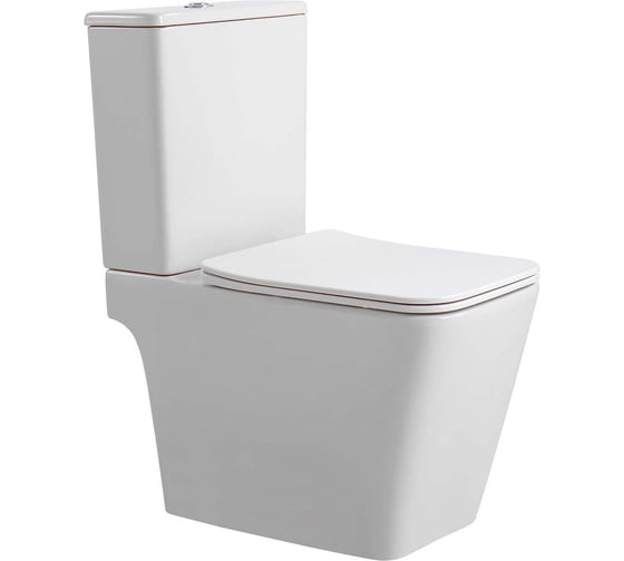 Изображение товара Унитаз напольный AQUATEK ЛИБРА New безободковый, TORNADO с бачком, 635x385x820 мм, горизонтальный выпуск, тонкое сиденье soft-close AQ1263NT-00 00000145719