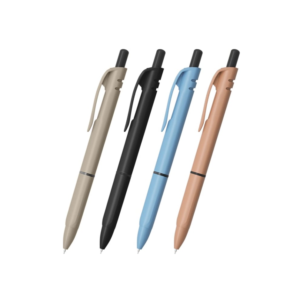 Изображение товара Ручки шариковые автоматические с грипом BRAUBERG MORANDI COLOR, синие, 4 шт, 0.3 мм, 144495