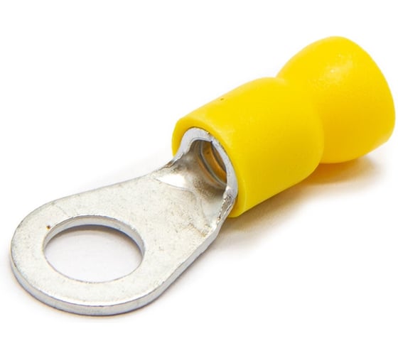 Изображение товара Наконечник медный луженный ЮМП ЭЛЕКТРО НКИ 2.5-6 мм2, под винт М6, изоляция ПВХ, желтый, кольцевой изолированный (100 шт. в упаковке) elcRTI-PVC-6-6