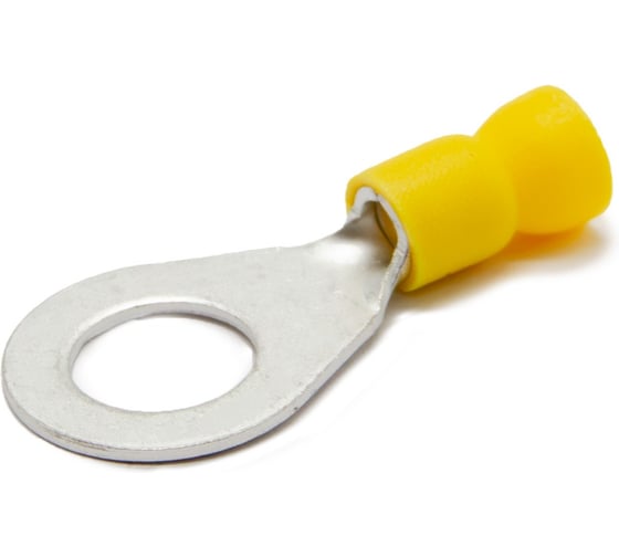 Изображение товара Наконечник медный луженный ЮМП ЭЛЕКТРО НКИ 2.5-6 мм2, под винт М12, изоляция ПВХ, желтый, кольцевой изолированный (100 шт. в упаковке) elcRTI-PVC-6-12