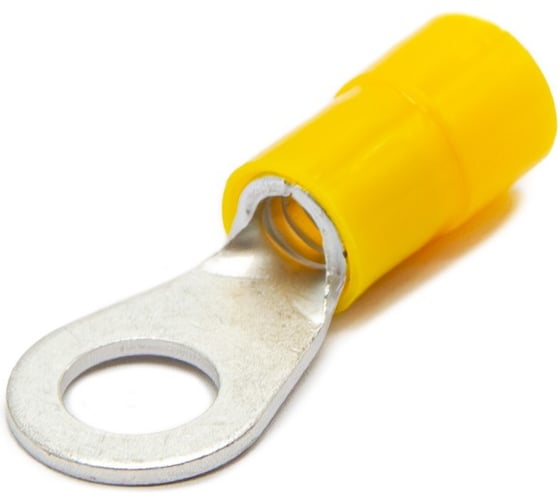 Изображение товара Наконечник медный луженный ЮМП ЭЛЕКТРО НКИ 2.5-6 мм2, под винт М6, изоляция РА, желтый, кольцевой изолированный (100 шт. в упаковке) elcRTI-PA-6-6