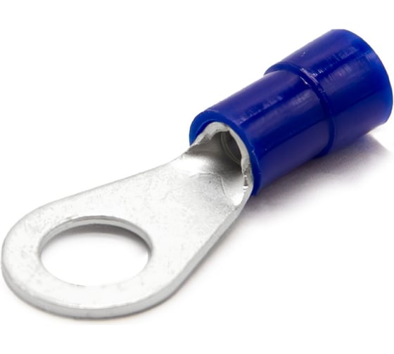 Изображение товара Наконечник медный луженный ЮМП ЭЛЕКТРО НКИ 1.0-2.5 мм2, под винт М6, изоляция РА, синий, кольцевой изолированный (100 шт. в упаковке) elcRTI-PA-2.5-6
