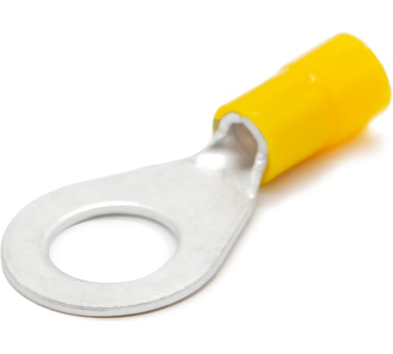Изображение товара Наконечник медный луженный ЮМП ЭЛЕКТРО НКИ 2.5-6 мм2, под винт М8, изоляция РА, желтый, кольцевой изолированный (100 шт. в упаковке) elcRTI-PA-6-8