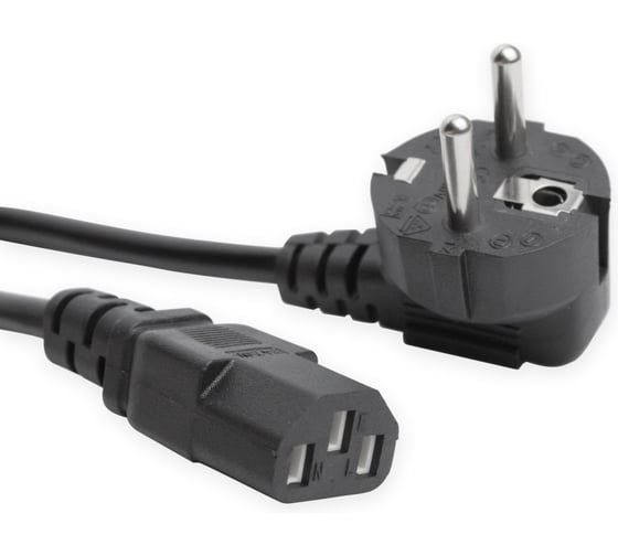 Изображение товара Кабель питания Vell, сетевой провод IEC C13 для компьютера, 2 м, 2 шт в упаковке 1397577