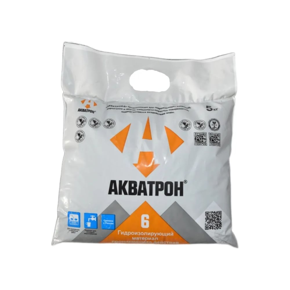Изображение товара Гидроизоляционная смесь Акватрон -6 для бетона и камня 5 кг