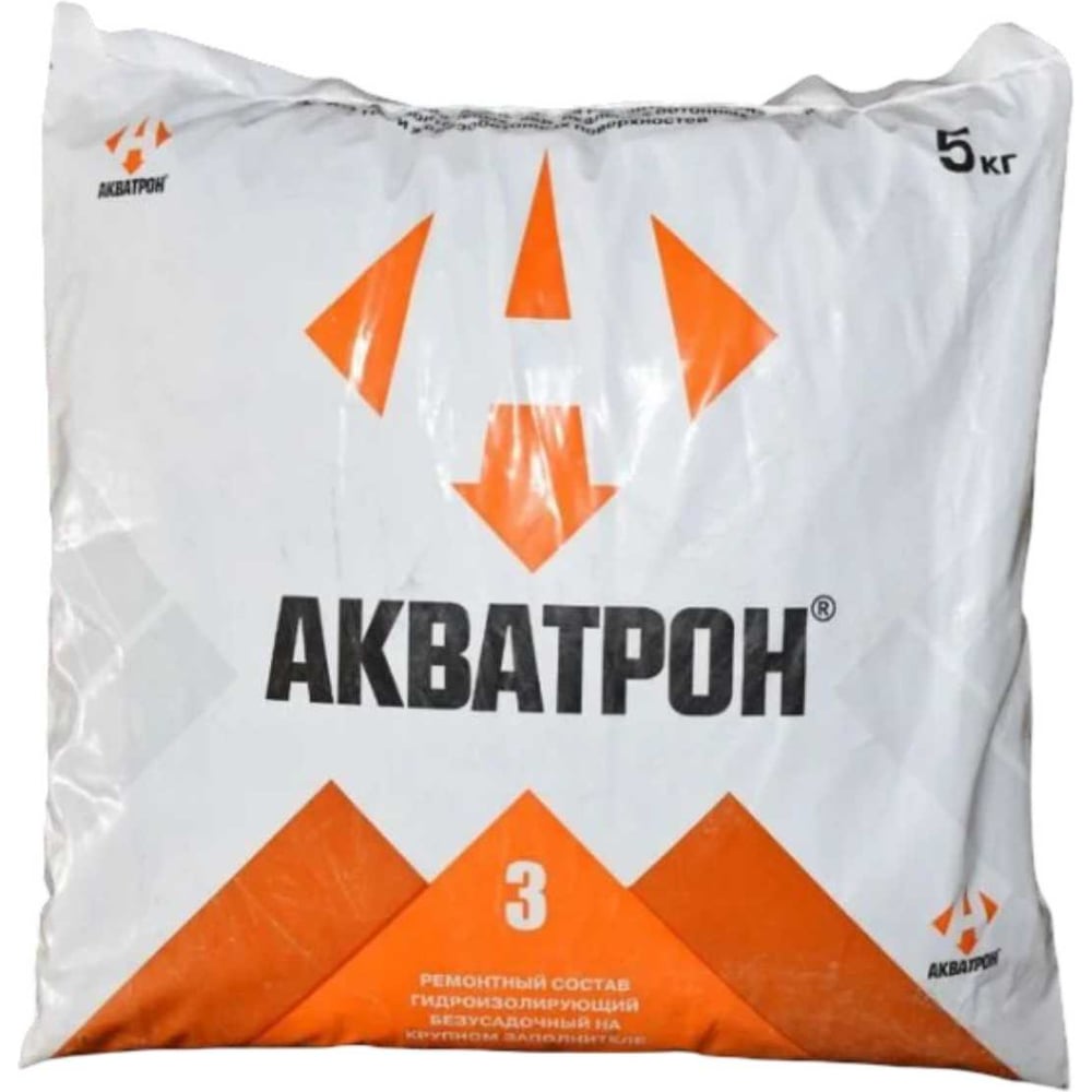 Изображение товара Ремонтный состав безусадочный гидроизолирующий Акватрон-3 5 кг