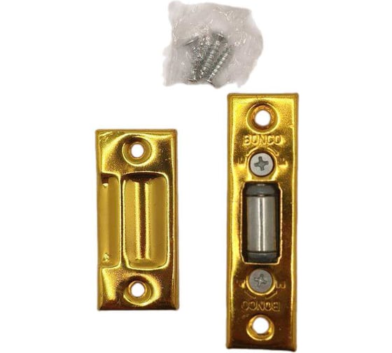 Изображение товара Защелка роликовая без ручек Крепстор, золото, пакет 2 шт. 4665317041328