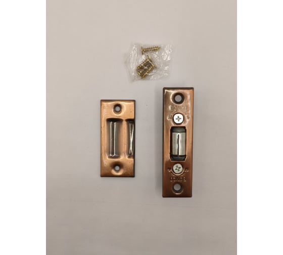 Изображение товара Защелка роликовая без ручек Крепстор, старая медь, пакет 2 шт. 4665317041335