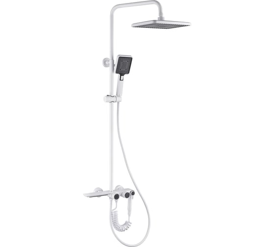 Изображение товара Душевая система ViEiR водопад, латунь, белый верхний душ каскад и ручная лейка V323562-F