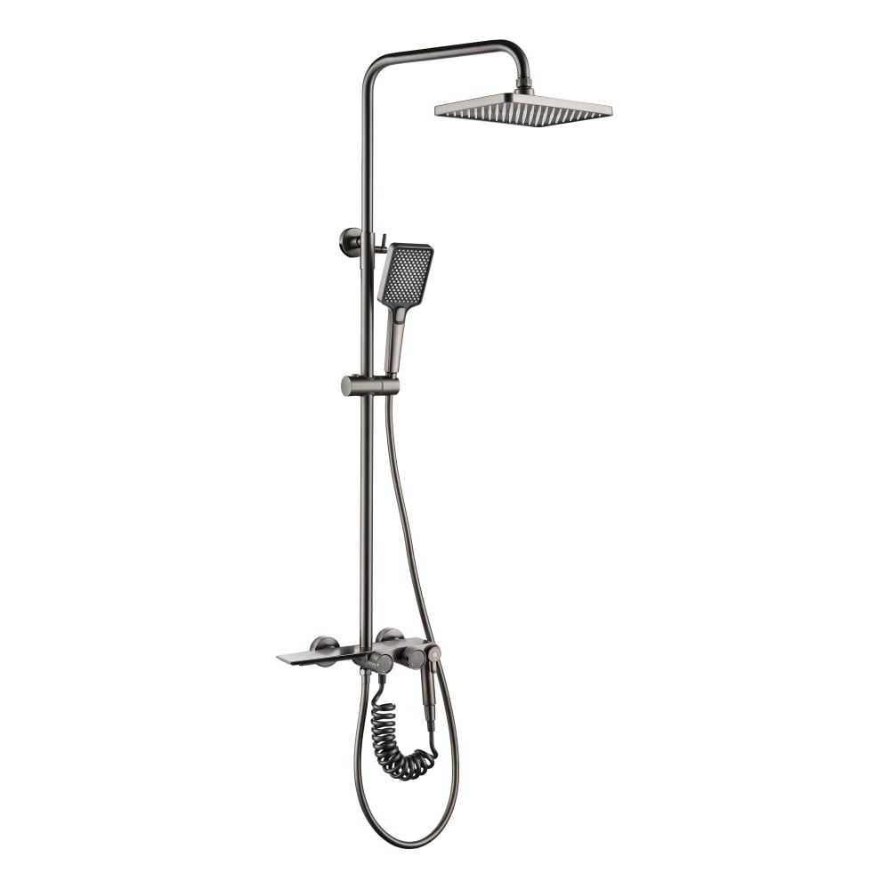 Изображение товара Душевая система ViEiR водопад латунь графит верхний каскад ручная лейка