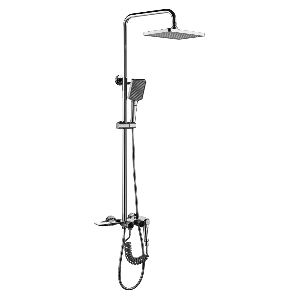 Изображение товара Душевая система ViEiR водопад латунь хром регул высоты каскад верхний душ ручной лейка