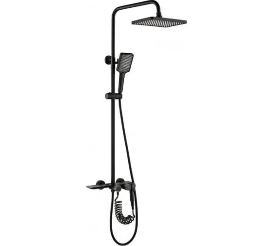 Изображение товара Душевая система ViEiR водопад, латунь, черный верхний душ каскад и ручная лейка V323562-C