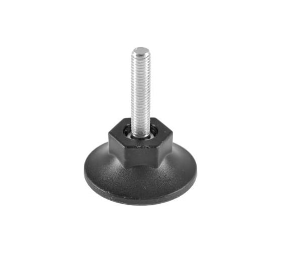 Изображение товара Опора резьбовая Миниворкс регулируемая с основанием Ø48 и резьбой М8х40, коническая под ключ, цвет серый – (10 шт.) 48М8-40СС