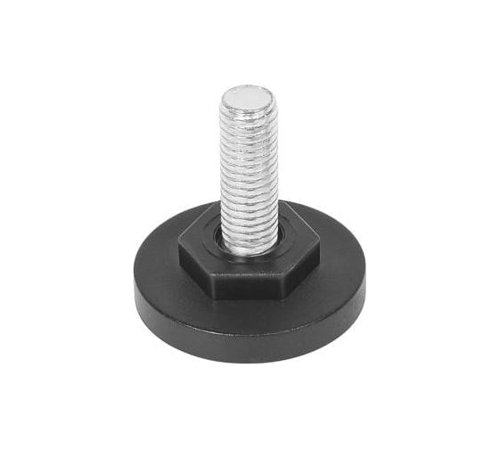 Изображение товара Опора резьбовая Миниворкс регулируемая с основанием Ø40 и резьбой М10х25, под ключ, цвет белый – (10 шт.) 40М10-25БС