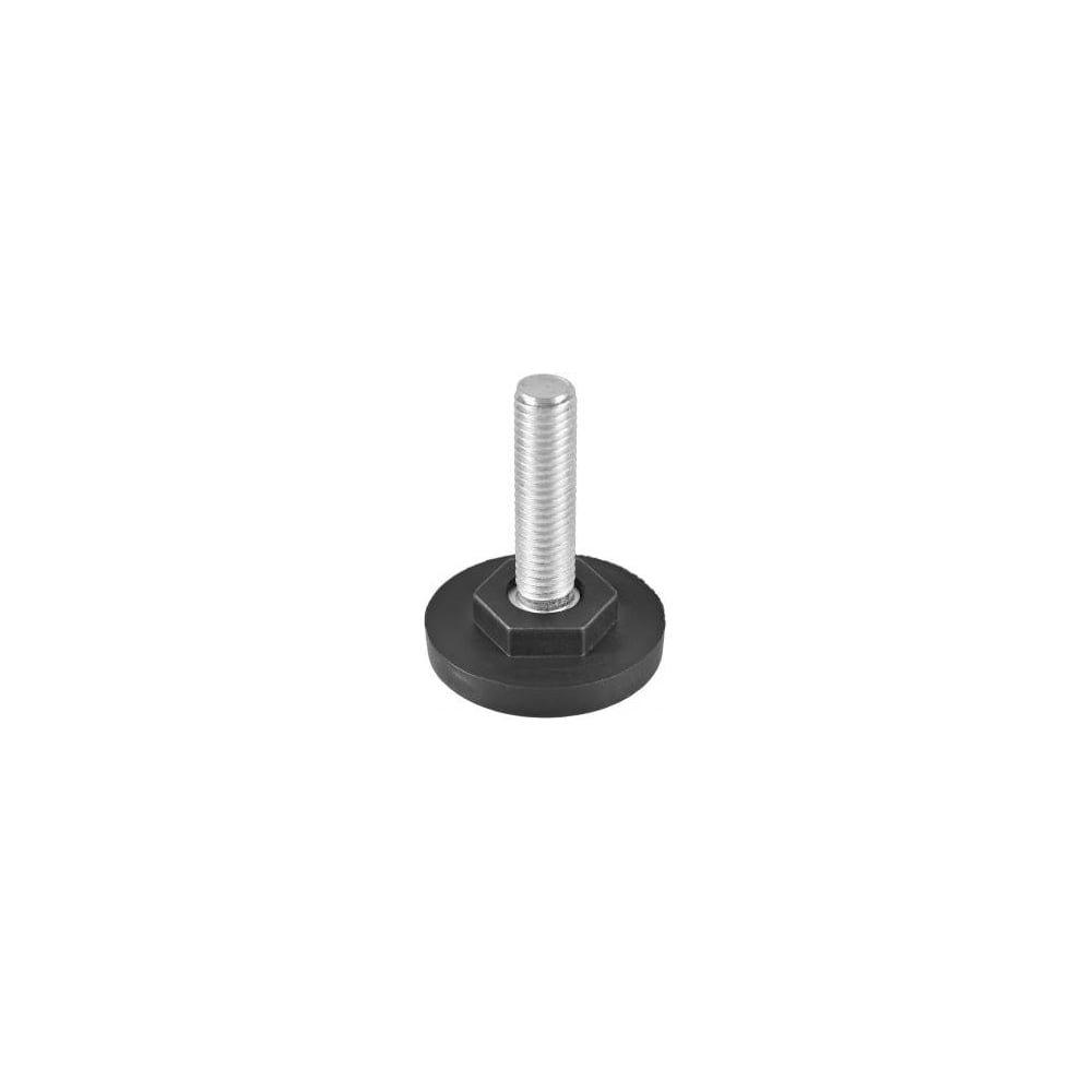 Изображение товара Опора резьбовая Миниворкс регулируемая с основанием Ø40 и резьбой М10х40, под ключ, цвет белый – (10 шт.) 40М10-40БС