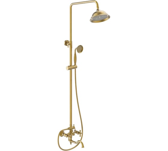 Изображение товара Душевая система ViEiR двухвентильная, бронза, верхний душ и ручная лейка ретро V370162-D