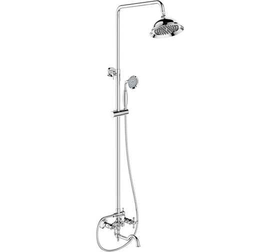 Изображение товара Душевая система ViEiR двухвентильная, хром, верхний душ и ручная лейка ретро V370162