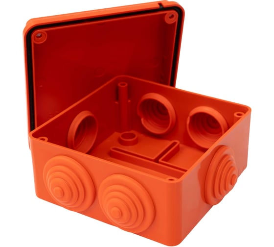 Изображение товара Gigant Коробка огнестойкая E110, о.п 100х100х55, 6 выв., IP56, 3P, оранжевая 43007HF-GI