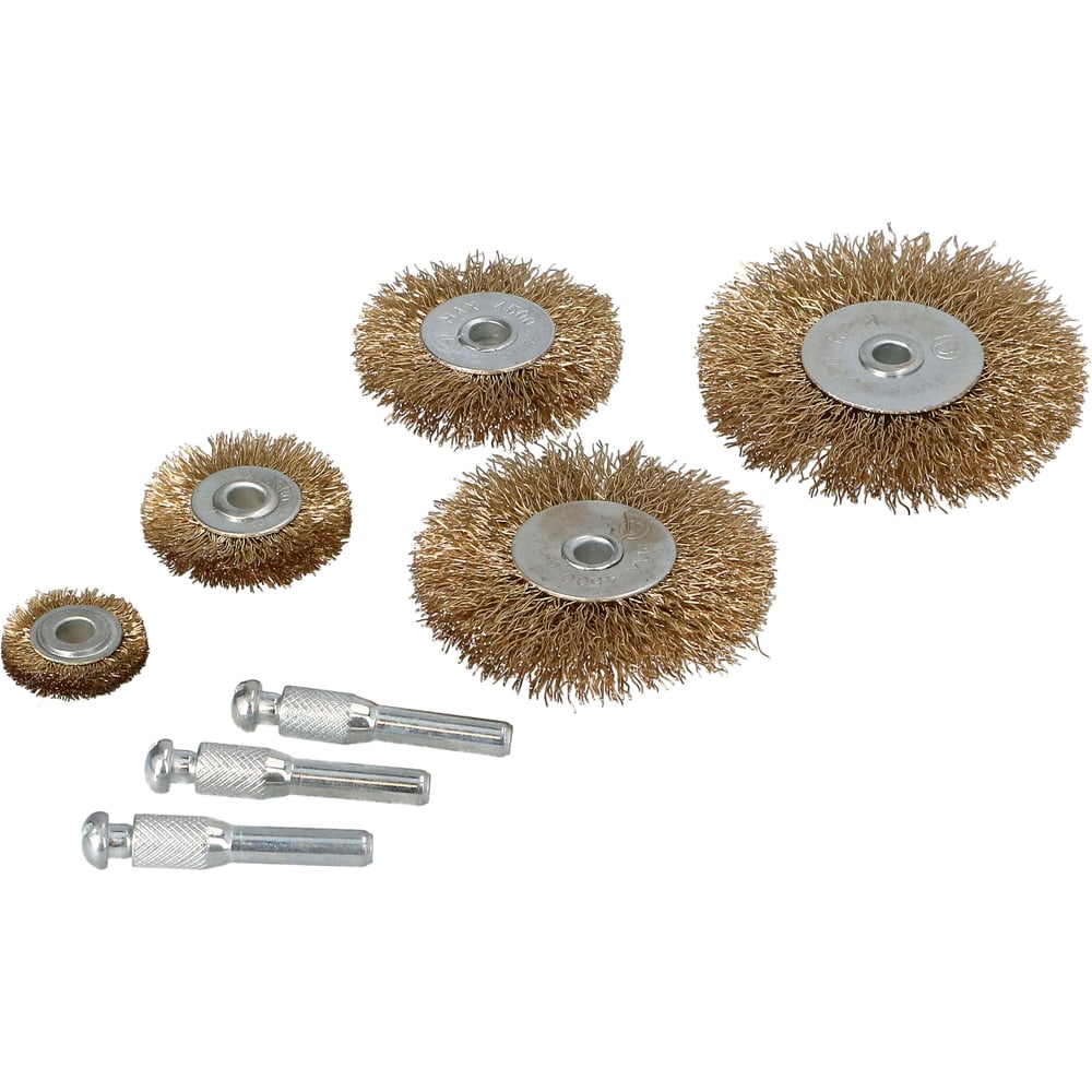 Изображение товара Дисковые щетки для дрели 5 шт набор FASTER TOOLS BRENAR 25-75 мм