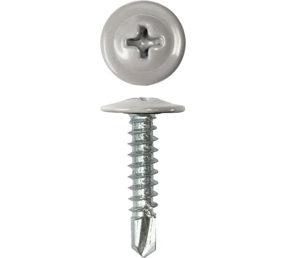 Изображение товара Саморез с прессшайбой со сверлом для крепления листового металла цвет RAL7004 4,2х16 мм, 1 кг. ARNO INDUSTRIES AB3504201674598