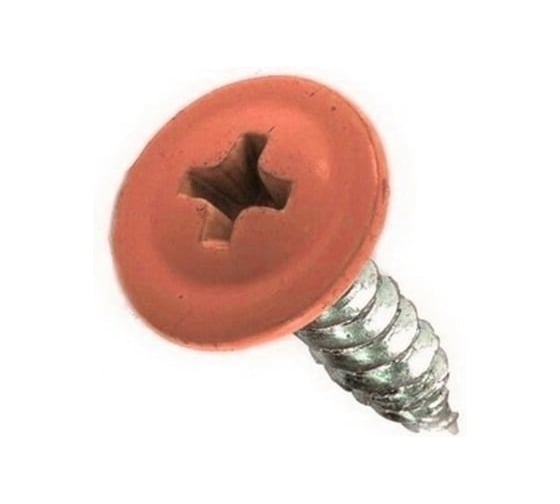 Изображение товара Саморез с прессшайбой острый для крепления листовых материалов RAL8004 медно-коричневый 4,2х16 мм, 1 кг. ARNO INDUSTRIES AB3704201684Z07