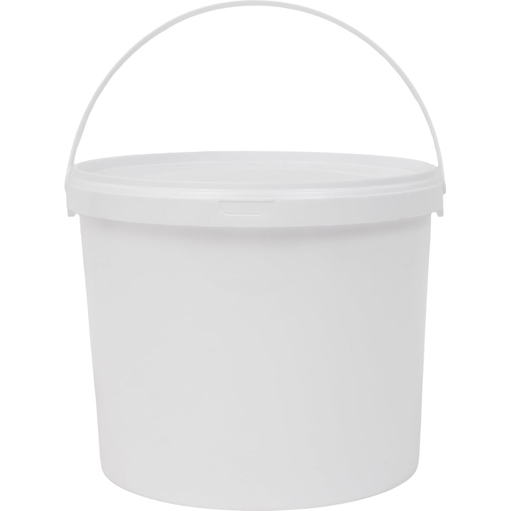 Изображение товара Ведро полипропиленовое 5 л Gigant 40456 белое с крышкой и ручкой