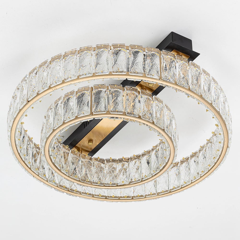 Изображение товара Люстра хрустальная Citilux PALANT LED модерн 50 см бронза черный с прозрачным плафоном