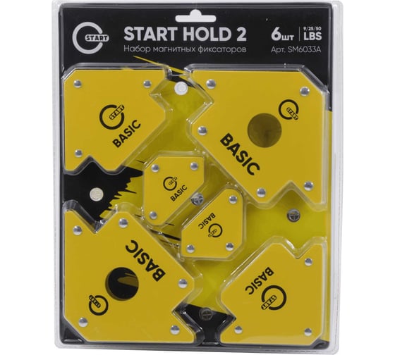 Изображение товара Набор магнитных фиксаторов Start HOLD 2 (6шт) 9 LBS/25 LBS/50 LBS SM6033A