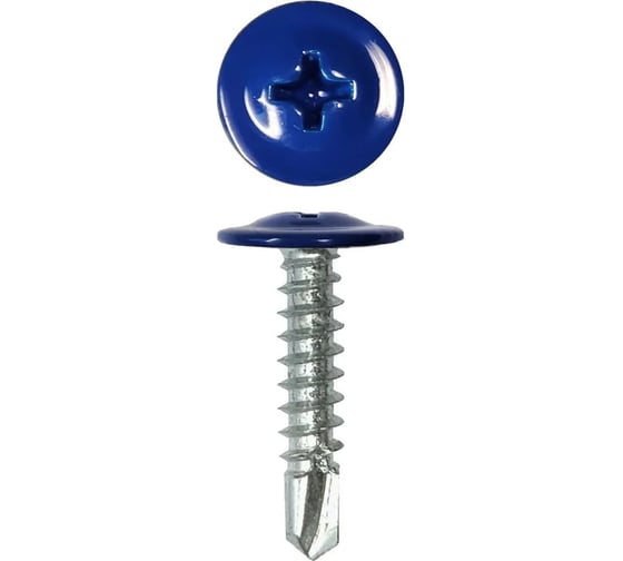 Изображение товара Саморез с прессшайбой со сверлом для крепления листового металла RAL5005 сталь синий 4,2х25 мм, 1 кг. ARNO INDUSTRIES AB3504202555198