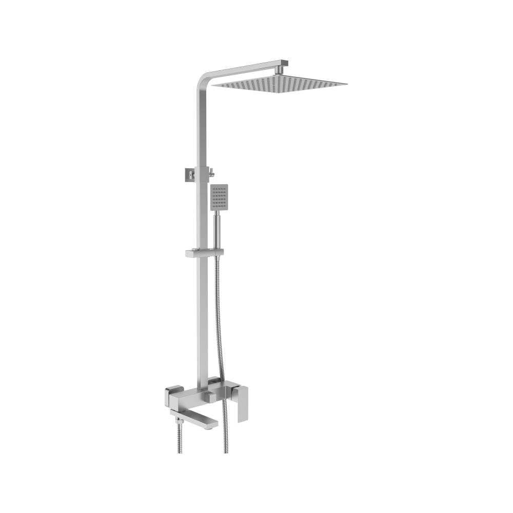 Изображение товара Душевая система ViEiR квадрат нержавеющая сталь сатин верхний и ручной душ регулятор