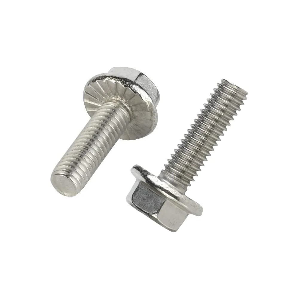 Изображение товара Болты с фланцем и насечкой под головкой DIN6921 6х16 нержавеющие A2 250шт