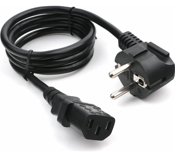 Изображение товара Кабель питания Cablexpert Schuko- C13, 3x1кв.мм, черный, с заземлением, пакет 1м PC-186-1-1M